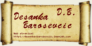 Desanka Baroševčić vizit kartica